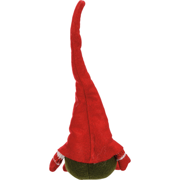Small Christmas Shelf Sitter - Gnome - Sitting Red Hat