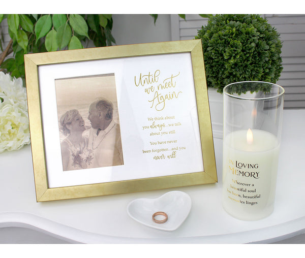 Memorial Gold Photo Frame with Sympathy Verse