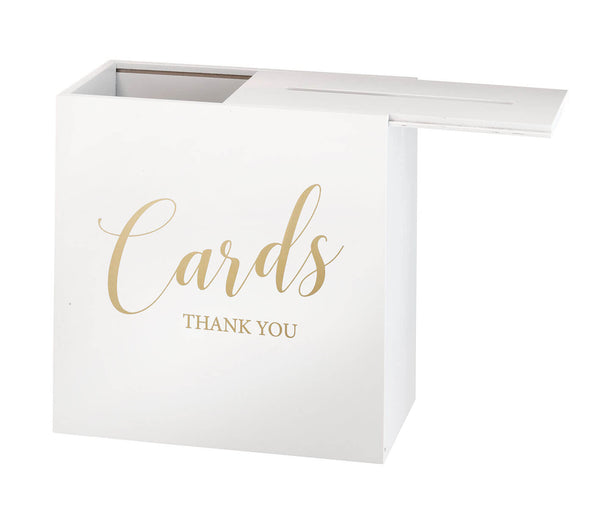 White Wooden Wedding Card Box