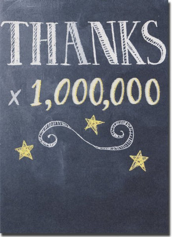 Thank You Greeting Card - Thanks a Million