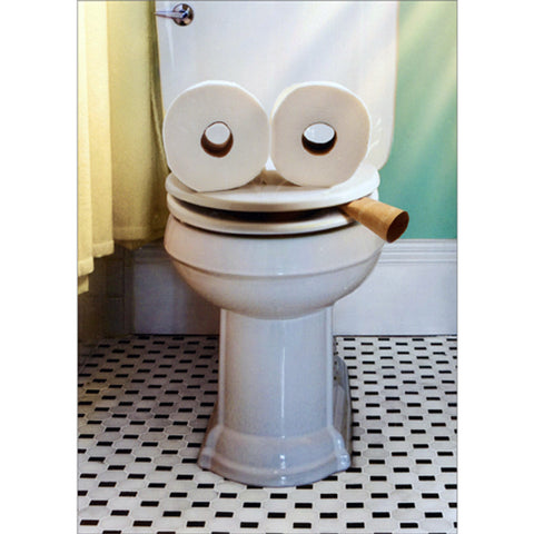 Just Funny Greeting Card - Toilet Face