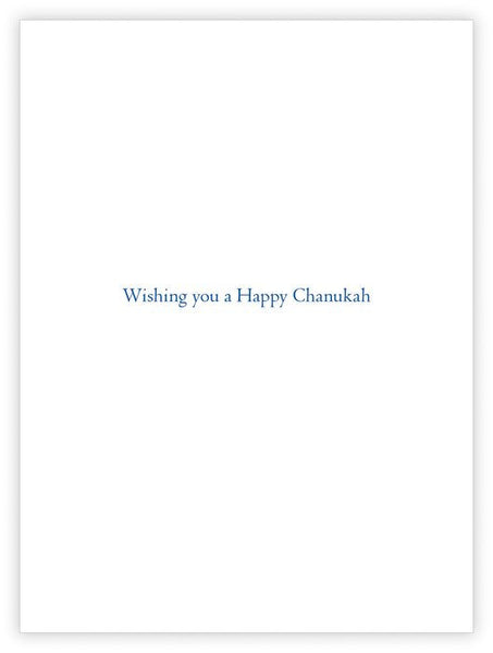 Hanukkah Greeting Card - Gold Menorah
