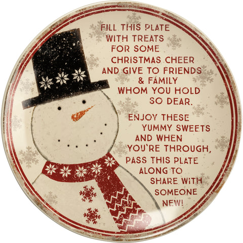 Holiday Cookie Giving Plate - Merry Christmas Giving Plate