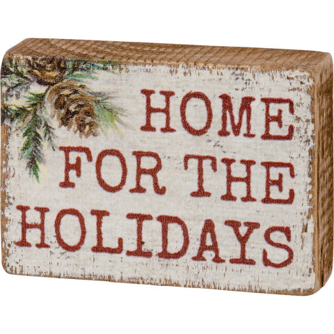 Block Sign - Home For The Holidays