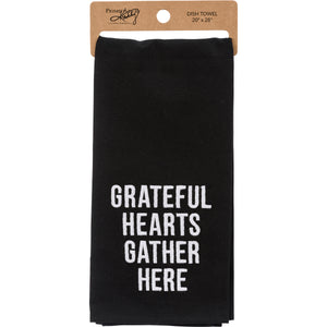 Kitchen Towel - Grateful Hearts Gather Here