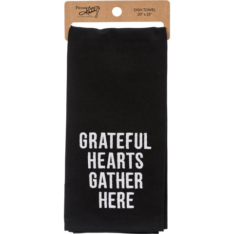 Kitchen Towel - Grateful Hearts Gather Here