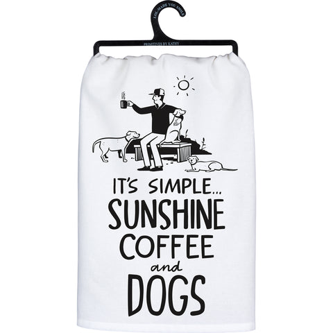 Kitchen Towel - Sunshine Coffee And Dogs
