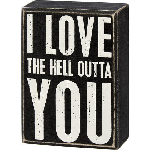 Box Sign - I Love You