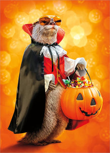 Halloween Greeting Card - Otter Vampire