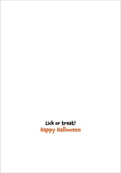 Halloween Greeting Card - Candy Corn Cat