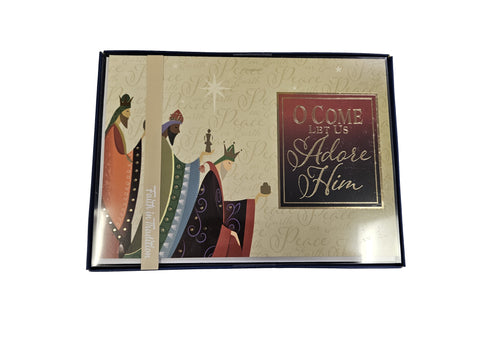 Three Wise Men - Religious Premium Boxed Holiday Cards - 16ct.