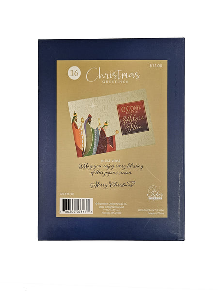 Three Wise Men - Religious Premium Boxed Holiday Cards - 16ct.