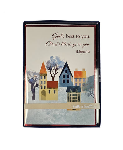 God's Best To You - Religious Premium Boxed Holiday Cards - 16ct.