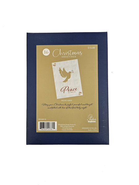 Peace Be With You - Religious Premium Boxed Holiday Cards - 16ct.