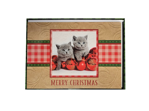 Silver Kittens - Premium Boxed Holiday Cards - 18ct.