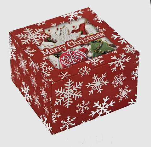 Holiday Cookie Boxes -2 pack - Christmas Snowflakes
