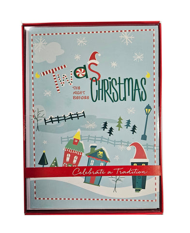 'Twas The Night Before Christmas  -  Premium Boxed Holiday Cards - 18ct.