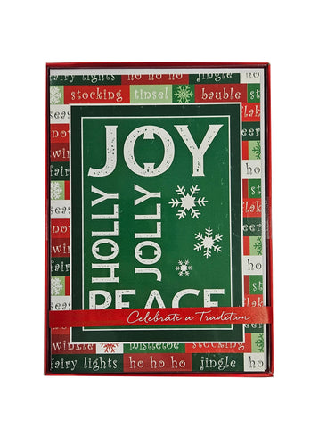 Festive Words -  Premium Boxed Holiday Cards - 18ct.