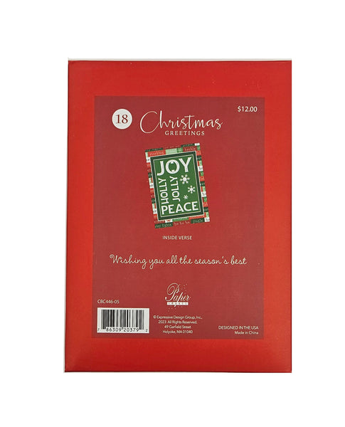 Festive Words -  Premium Boxed Holiday Cards - 18ct.