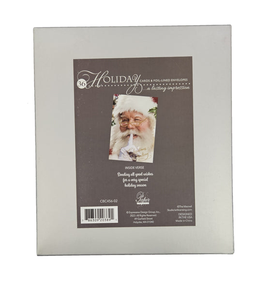 36ct - Value Pack Quiet Santa Holiday Cards