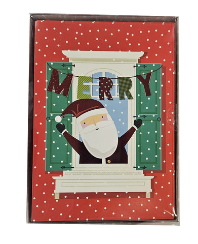 Jolly Santa -  Value Pack Premium Boxed Holiday Cards - 30ct.