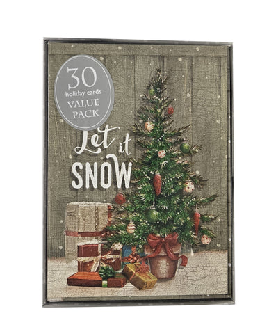 Let It Snow -  Value Pack Premium Boxed Holiday Cards - 30ct.