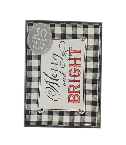 Merry & Bright -  Value Pack Premium Boxed Holiday Cards - 30ct.