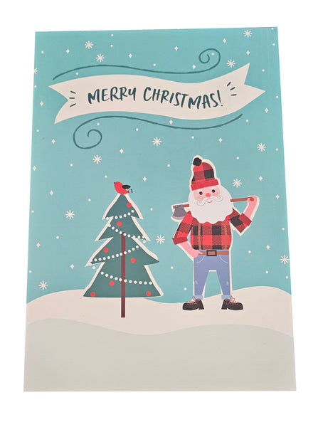 Large Decorative Deep Gift Box - Country Santa