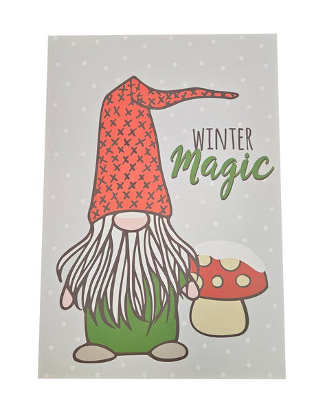 Medium Decorative Deep Gift Box - Winter Gnome