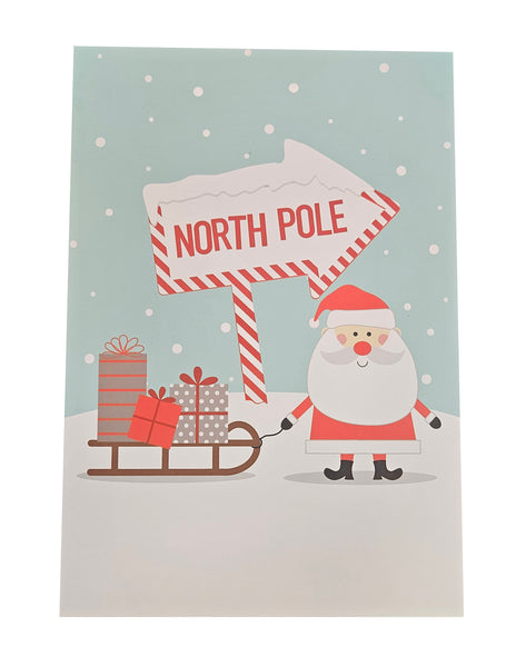 Medium Decorative Deep Gift Box - North Pole Santa