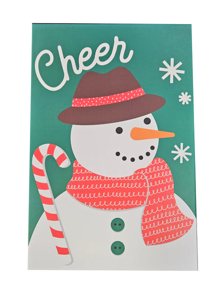 Medium Decorative Deep Gift Box - Cheer Snowman