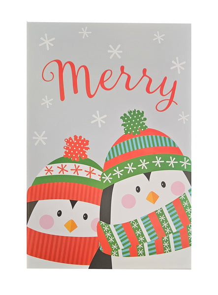 Small Decorative Deep Gift Box - Christmas Penguins