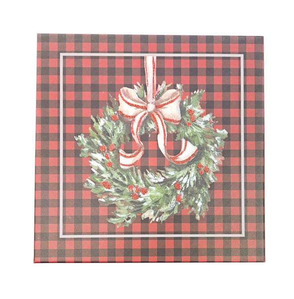 Large Decorative Square Gift Box - Deck the Halls