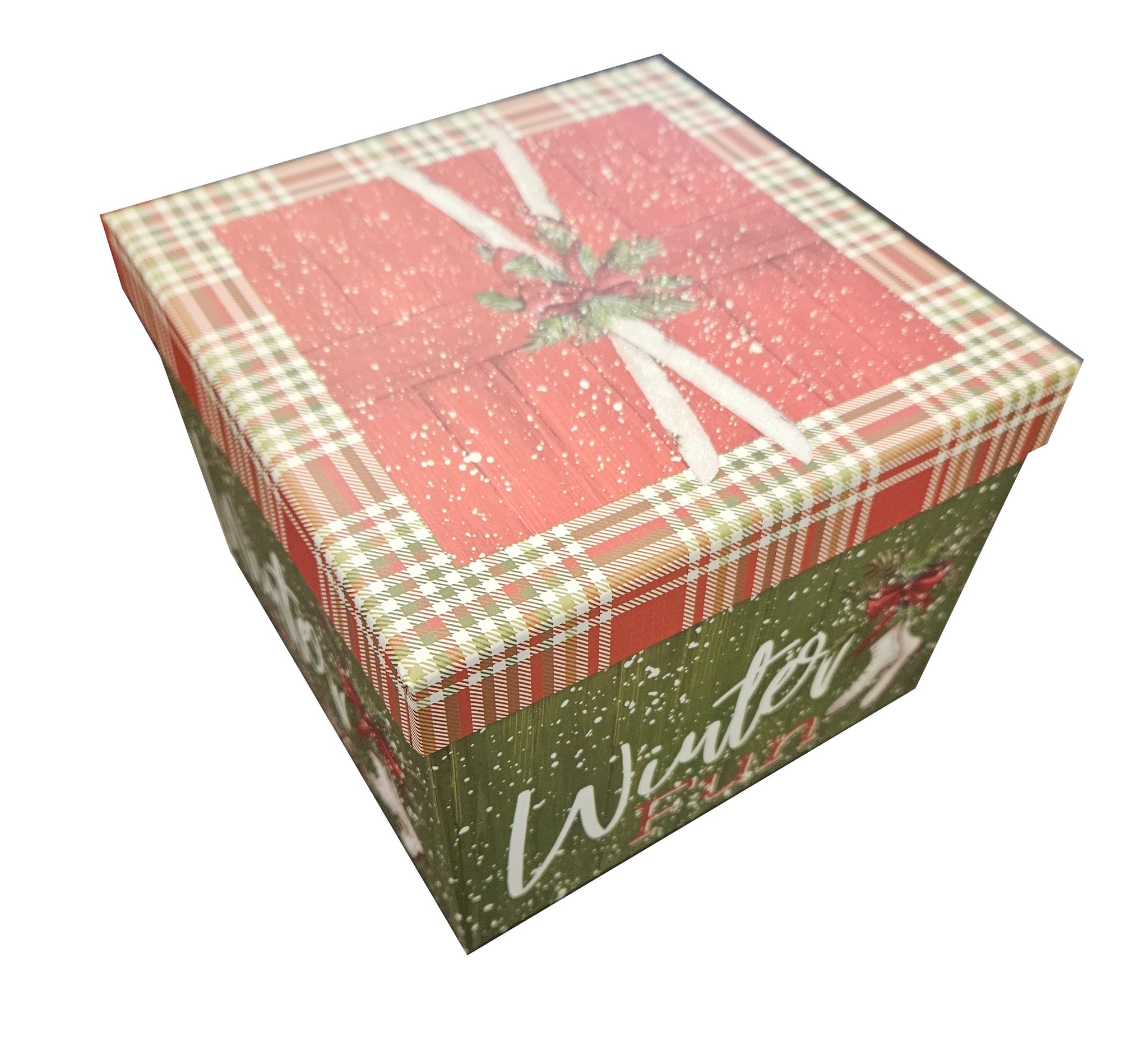 Med/Large Decorative Square Gift Box - Winter Fun