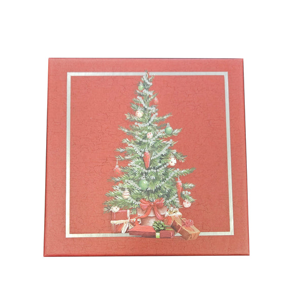 Medium Decorative Square Gift Box - Merry Christmas