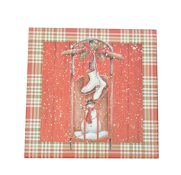 Medium Decorative Square Gift Box - Hello Snow!