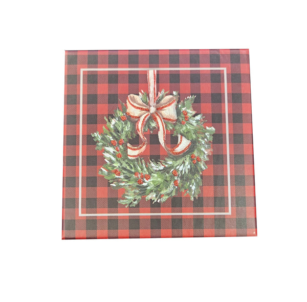 Small Decorative Square Gift Box - Deck the Halls