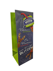 Holiday Wine Bag - Let's Get Blitzen!