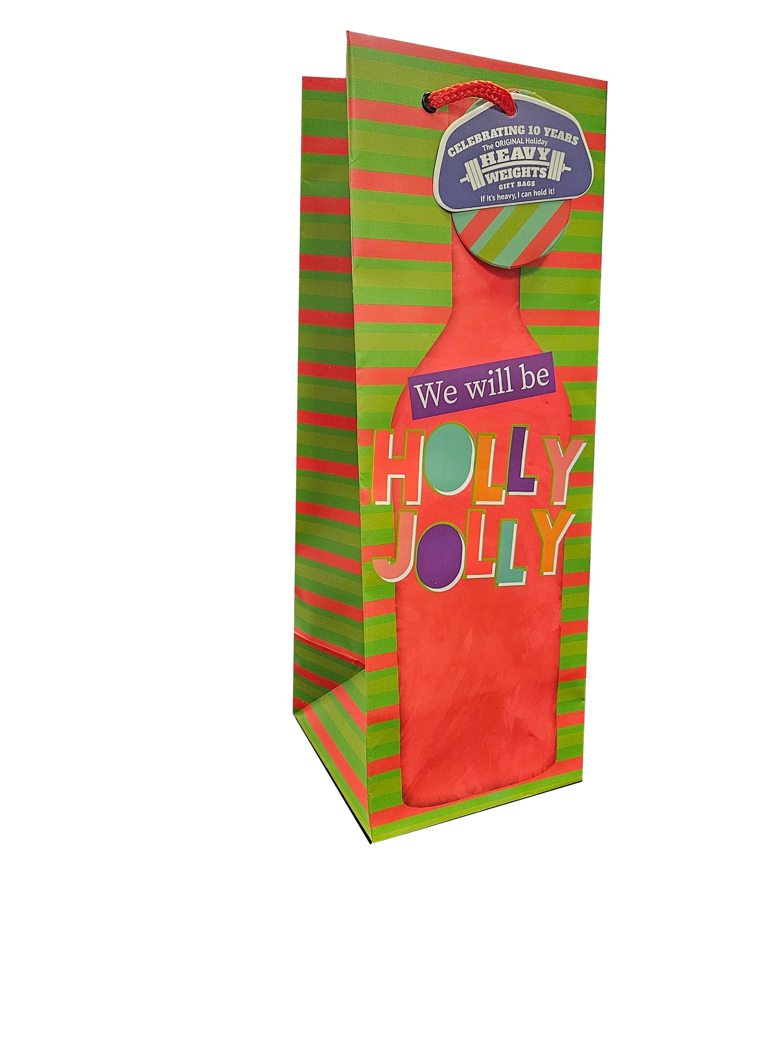 Holiday Wine Bag - Holly Jolly