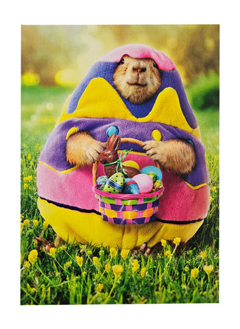Easter Greeting Card - Prairie Dog in Easter Costume