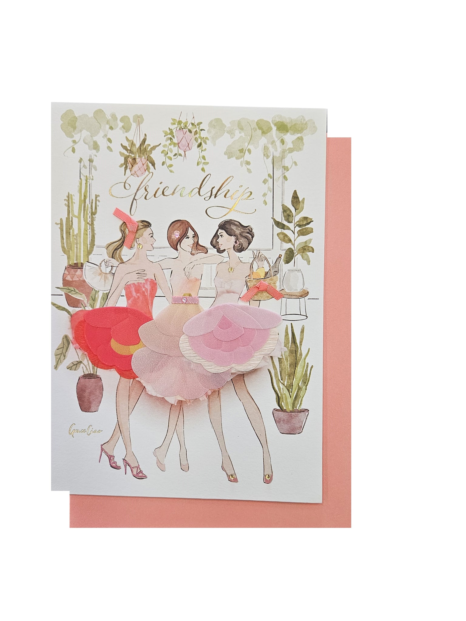 Luxury Friendship Greeting Card - Beautifully Dressed Friendship