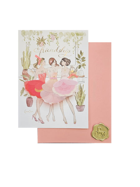 Luxury Friendship Greeting Card - Beautifully Dressed Friendship