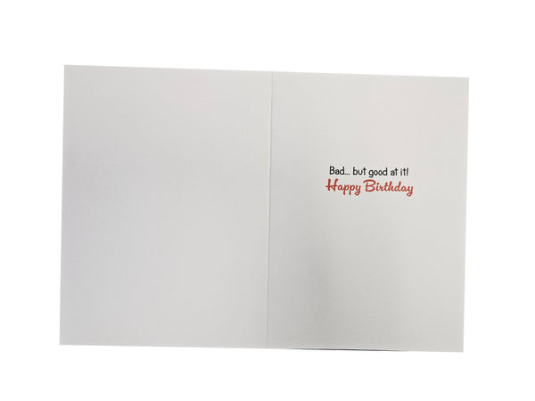 Birthday Greeting Card  - Being Bad