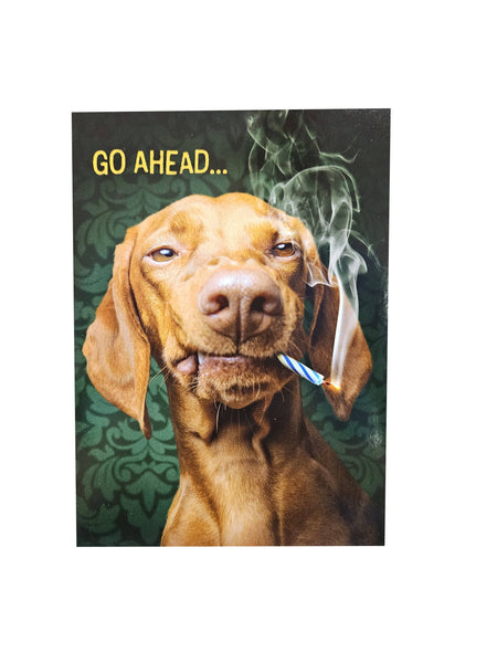 Birthday Greeting Card  - Smoking Great Dane