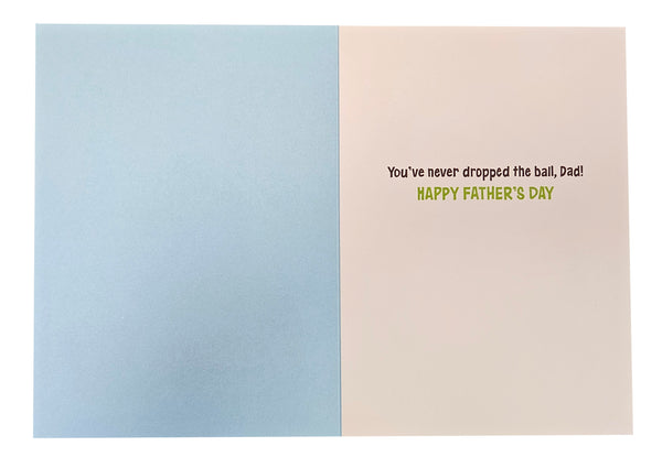 Father's Day Greeting Card - Dog Playing Football
