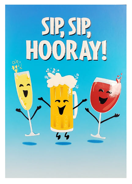 Congratulations Greeting Card - Mixed Drink Cheerleaders