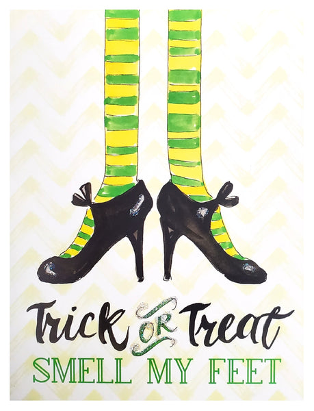 Halloween Greeting Card - Trick or Treat, Smell My Feet