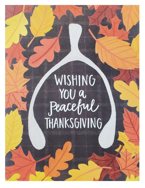 Thanksgiving Greeting Card - Wishbone