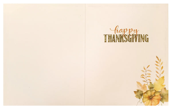 Thanksgiving Greeting Card - Grateful Thankful Blessed