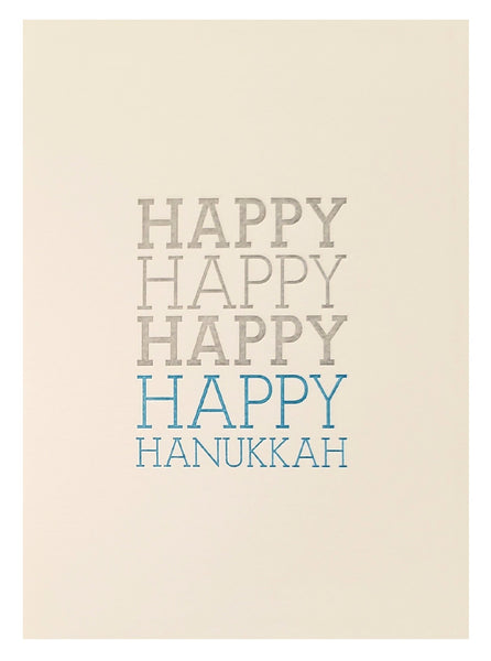 Hanukkah Greeting Card - Happy Happy Happy Happy Hanukkah
